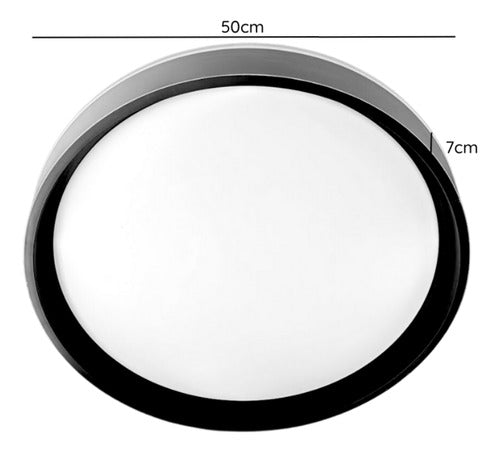 Lámpara Led 96w 50cm Redonda Sobrepuesta Elegante + Control - Deus Group