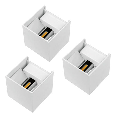 Pack 3 Aplique Led Exterior Ip54 3000k Shaula Konnergie Deus