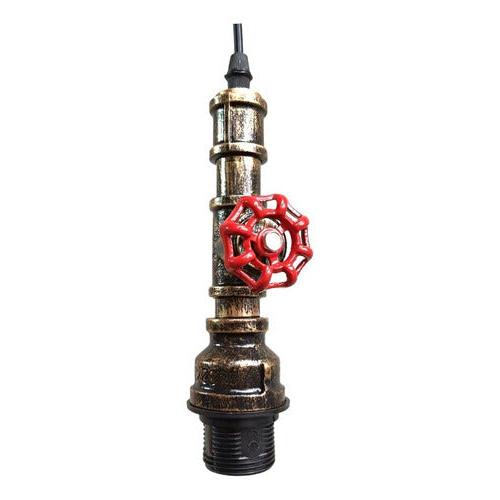 Lampara Colgante Industrial Tubo E27 Bronce - Deus Group