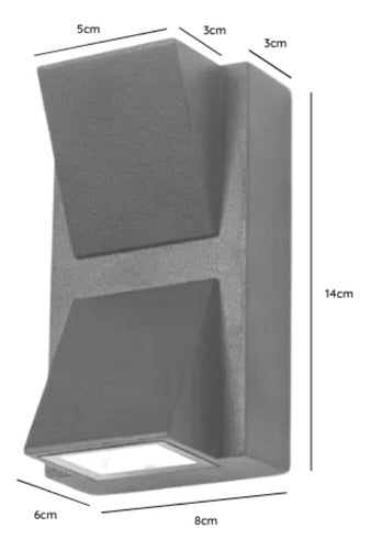 Pack 3 Aplique Led Doble Exterior Ip54 3000k Kapelle