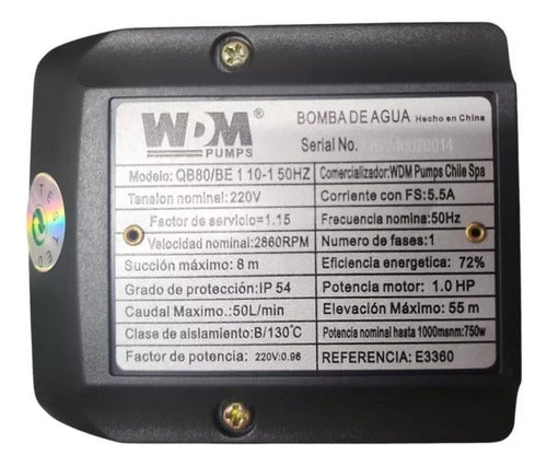 Presurizador Bomba Agua Periférica Centrífuga 1hp 220v