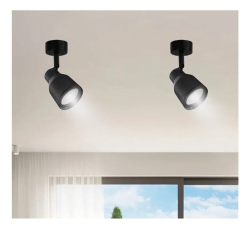 Aplique Foco Porta Ampolleta Dicroica Gu10 Moderno Dirigible - Deus Group