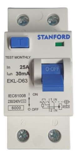Interruptor Diferencial 2x25a 30ma 230v 240v