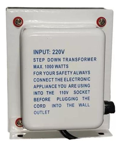 Auto Transformador Corriente 220v A 110v 1000 Watts + Tierra