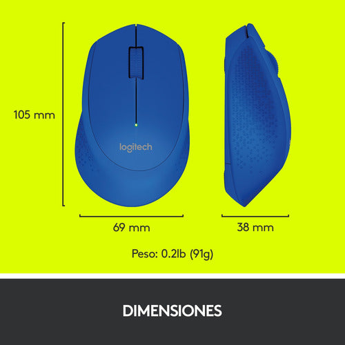 Mouse Inalambrico Logitech M280 Azul