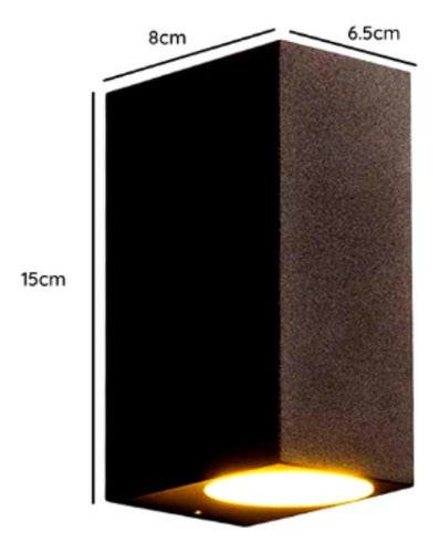 Pack 2 Aplique Led Kapelle Ip54 Doble Gu10 Konnergie Deus