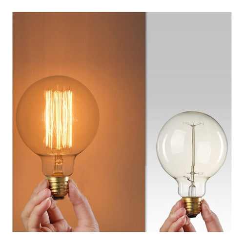 Ampolleta Filamento de Carbono G80 Globo 8cm Dimeable 40W E27 Luz Cálida