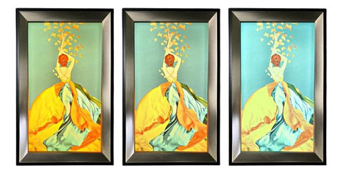 Cuadro Luminoso Diseño Decorativo Colores Luz Led Decoracion