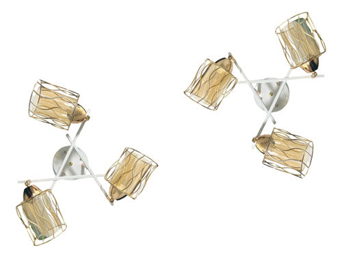 Pack 2 Aplique Triple Porta E27 Led Zosmo Konnergie Deus