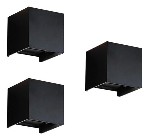Pack 3 Aplique Led Exterior Ip54 3000k Shaula Konnergie Deus