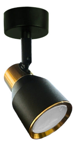 Aplique Foco Porta Ampolleta Dicroica Gu10 Moderno Dirigible - Deus Group