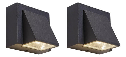 Pack 2 Aplique Led Simple Ip54 3000k Kapelle Konnergie Deus