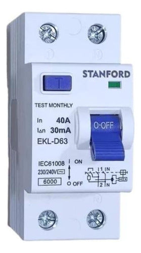 Interruptor Diferencial 2x40a 30ma 230v 240v - Deus Group