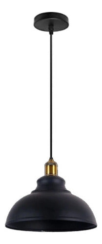 Lampara Colgante Vintage Retro Soquete Bronce E27 Pantalla