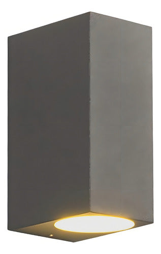 Aplique Lampara Muro Led Luz Doble 2*5w Luz Calida Exterior Color Gris