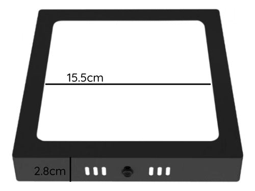 Pack 20 Panel Sobrepuesto Cuadrado 12w Calido Neutro Frio