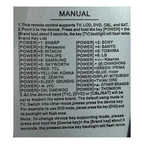 Control Remoto Compatible Televisor Universal Tv + Pilas - Deus Group