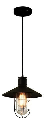 Lampara Colgante Tipo Farol Industrial Vintage E27