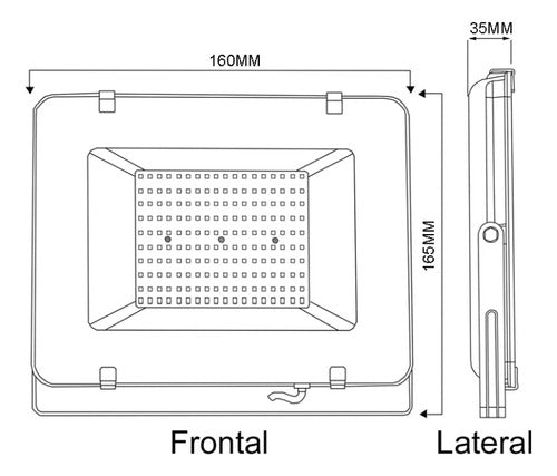 Foco Proyector De Area Led 50w Eco Seguridad Exterior Sec