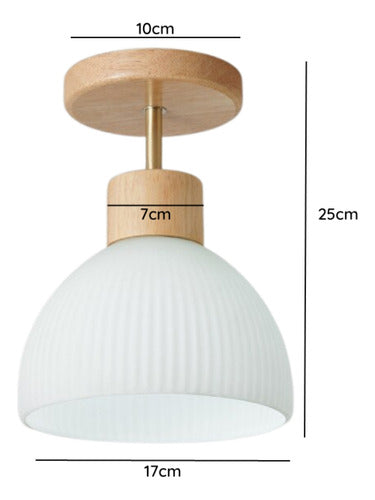 Lampara Techo Porta E27 Madera Tahti Ii Konnergie Deus