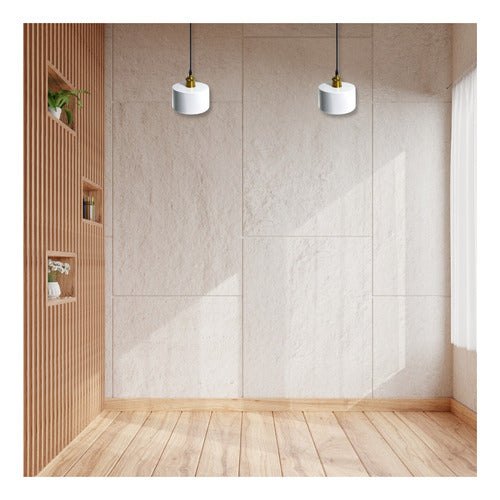 Lampara Techo Canope Blanca Porta Ampolleta E27 Morava