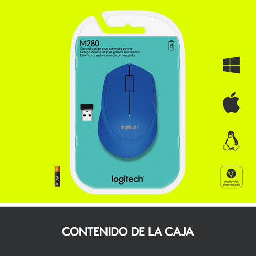 Mouse Inalambrico Logitech M280 Azul