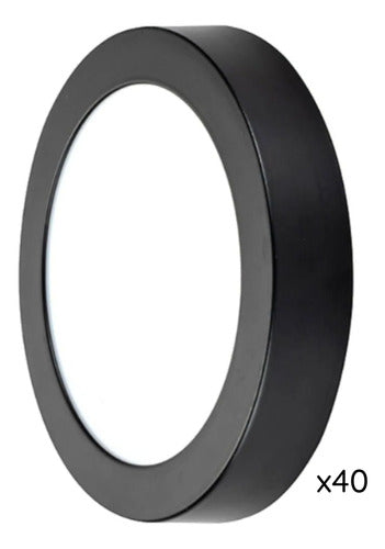 Pack 40 Panel Sobrepuesto Led Redondo 12w Calido Neutro Frio