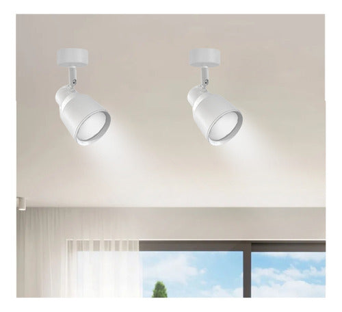 Aplique Foco Porta Ampolleta Dicroica Gu10 Moderno Dirigible - Deus Group