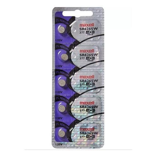 Pila Maxell SR626SW | Pack de 5 Unidades | Óxido de Plata - Mi tienda