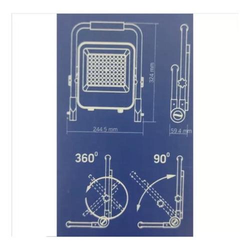 Foco Proyector Led Recargable Portátil 50w Ip65 Baliza - Deus Group