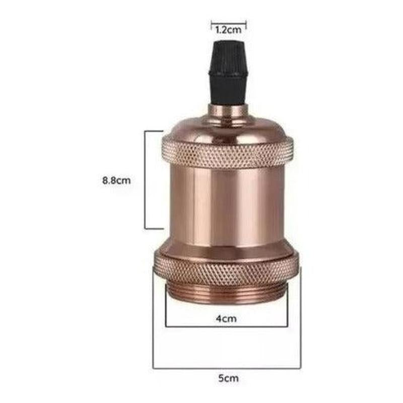 Soquete Colgante Retro Vintage E27 Grafito O Bronce Lampara - Mi tienda