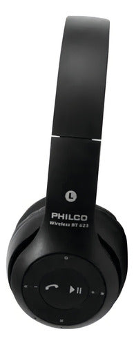 Audífono Philco Inalámbrico Plc623 Plegable Radio Fm Negro