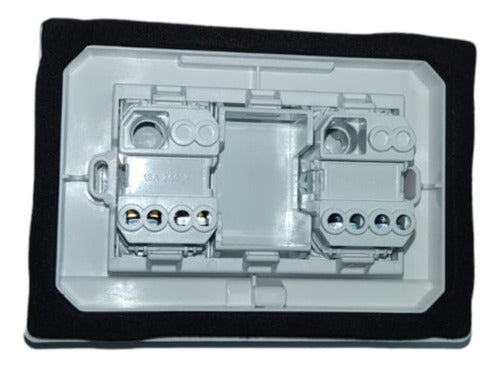 Interruptor Embutido Doble 9/12a S/p Exterior Ip55 250v Sec - Mi tienda
