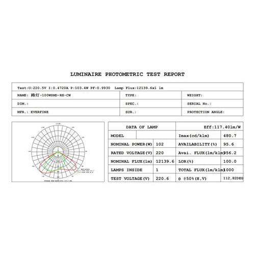 Luminaria Publica Alumbrado Slim 100w Luz Fría Certificada - Deus Group