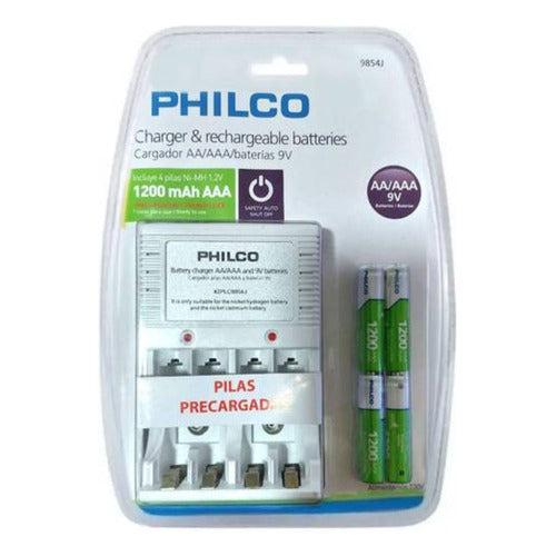 Cargador Con 4 Pilas De Litio Recargables Aaa 1200mah - Deus Group