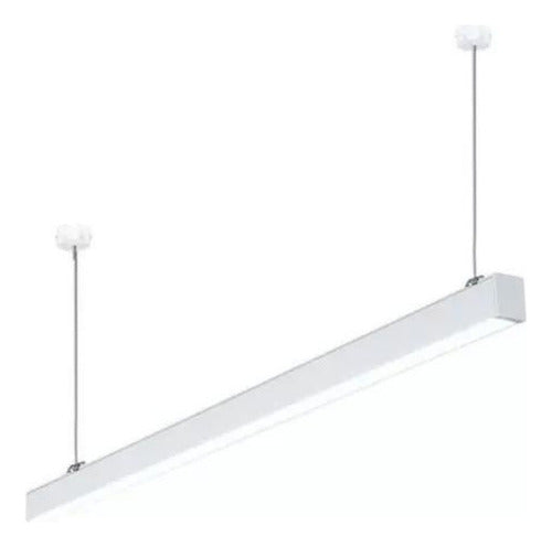 Lampara Moderna Led Lineal Colgante Pendant 24w Negro Blanco