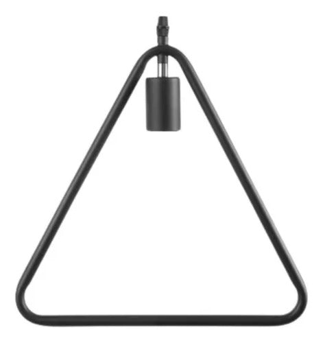 Lampara Colgante De Fierro Triangulo Vintage E27