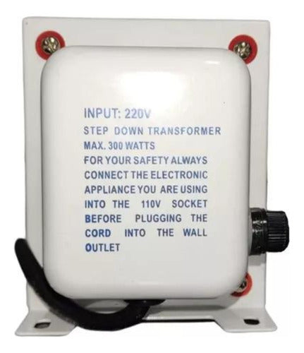 Auto Transformador Corriente 220v A 110v 300 Watts + Tierra