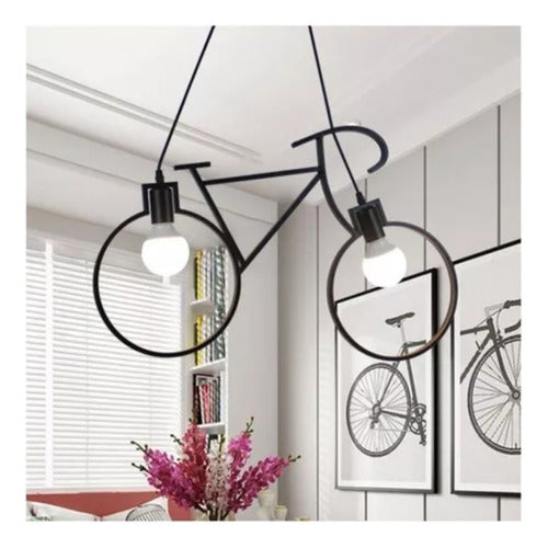 Lámpara Colgante Moderna Aluminio Diseño Bicicleta