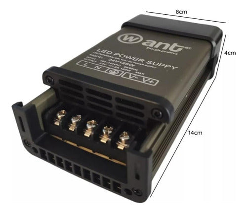 Fuente De Poder 24v 5a 120w Ip40 Cinta Foco Cámara Switching