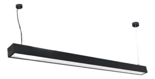Lampara Moderna Led Lineal Colgante Pendant 24w Negro Blanco
