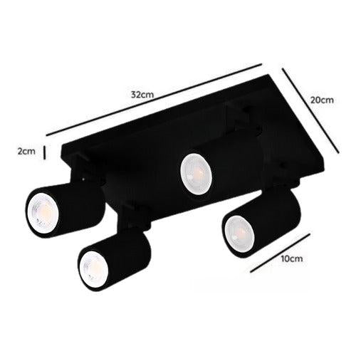 Foco Porta Gu10 Cuadruple Altair Iv Konnergie Deus - Deus Group