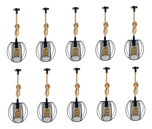 Pack 10 Lampara Techo Porta E27 Albali Konnergie Deus