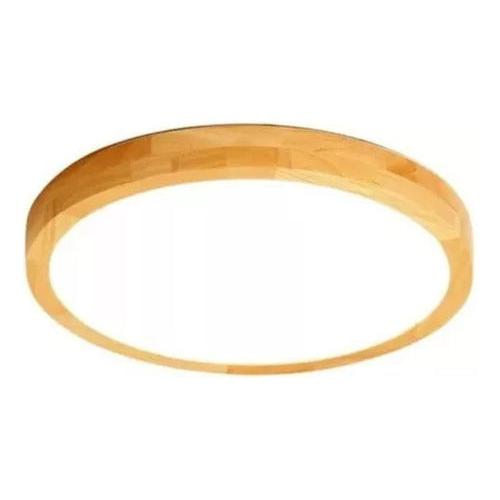 Panel Plafón Led Borde Madera Sobrepuesto Moderno 30cm 36w - Deus Group