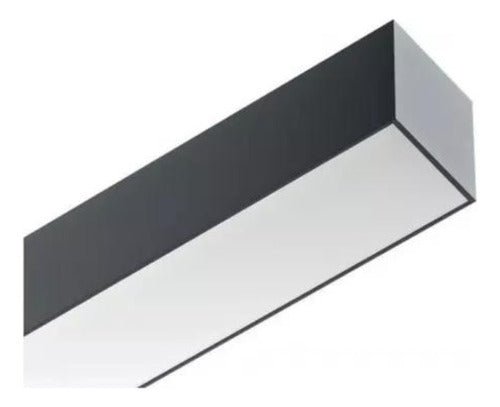 Lampara Led Lineal Colgante Pendant Negro 40w Driver Osram