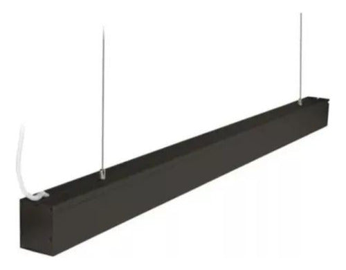 Lampara Led Lineal Colgante Pendant Negro 40w Driver Osram