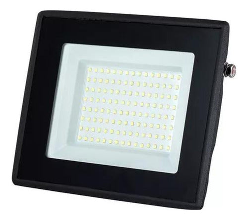 Pack 2 Foco Led 100w Sec 18000lm+soporte Atril Trípode 150cm Carcasa Negro Luz Blanco Frío