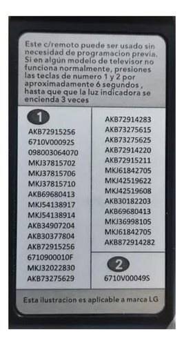 Control Remoto Compatible Televisor LG Smart Tv + Pilas