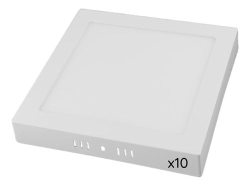 Pack 10 Panel Sobrepuesto Cuadrado 18w Calido Neutro Frio