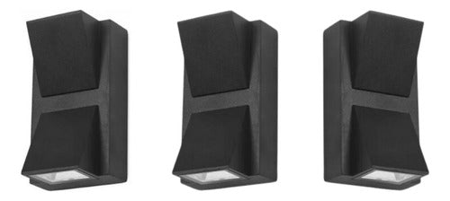 Pack 3 Aplique Led Doble Exterior Ip54 3000k Kapelle